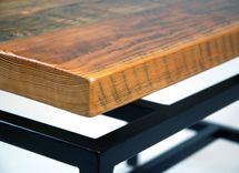 Floating Top Industrial Coffee Table In Reclaimed Fir 2 small