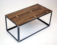 Salvaged Black Walnut Industrial Coffee Table 1 small