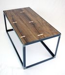 Salvaged Black Walnut Industrial Coffee Table 3 small