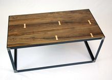 Salvaged Black Walnut Industrial Coffee Table 5 small