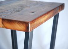 Industrial Reclaimed Timber End Table Set 3 small