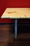 Natural Edge Salvaged Maple Slab Dining Table With Butterfly Joints 7 small