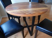 Reclaimed Timber Round Dining Table 4 small