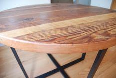Reclaimed Timber Round Dining Table 5 small