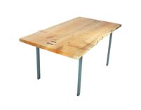 Chama Desk Natural Edge Maple Slab And Steel 2 small