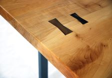 Chama Desk Natural Edge Maple Slab And Steel 3 small