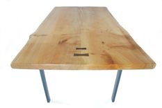 Chama Desk Natural Edge Maple Slab And Steel 5 small