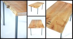 Chama Desk Natural Edge Maple Slab And Steel 7 small