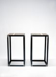 Black Walnut Industrial End Table Set 1 small