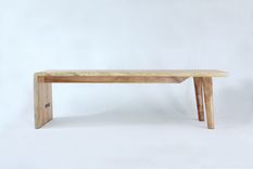 Asymmetrical Waterfall Slab Bench With Black Walnut Butterflys 1 small