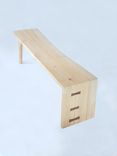 Asymmetrical Waterfall Slab Bench With Black Walnut Butterflys 4 small