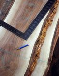 Salvaged Black Walnut Slab Bench 6 small