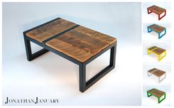 Rustic Modern Barnwood Domino Coffee Table 3 small