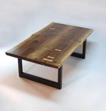 Walnut Slab With Maple Butterfly's Aurora Minimalist Coffee Table 7 small