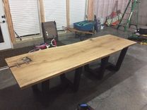 Single Slab Live Edge Dining Room Table In White Oak 6 small