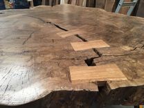 White Oak Burl Conference Room Table 6 small