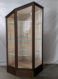Custom Walnut And Glass Curio Cabinet 1 small