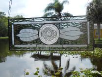 Stained Glass Transom Window, Vintage Window Transom W/ Antique Wexford Plate 3 small