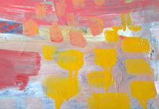 "Sun Spot" Original Acrylic Abstract Painting 3 small
