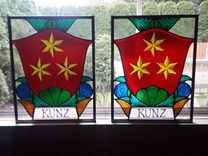 Stained Glass window - Kunz Family Crest 2 small
