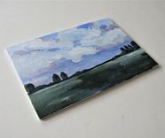 Original Acrylic Impressionist Landscape Painting, 7" X 5" 4 small