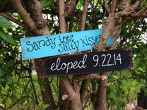 Rustic Wooden Directional Beach Sign, Beach House Decoration. 5 small