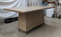 Modern White Oak Dining Table 6 small