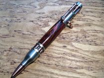 Antique Pewter And Copper Steampunk Pen With Cocobolo 4 small