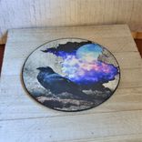 Raven Art Glass Mural Wall Decor Or Tabletop Display Edgar Allan Poe Art 5 small