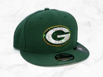 Green Bay Packers Nfl Crystallized Snapback Baseball Cap Genuine European Crystals Bedazzled 2 small