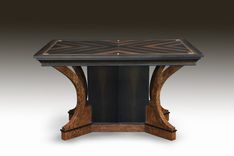 Art Deco Bog Oak And Ivory Dining Table 1 small