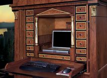 Etimoe Veneer Biedermeir Stand Up Computer Desk 2 small