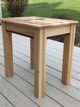 Custom End Table- Hickory With Purple Heart Waterfowl Inlay And Accents 4 small