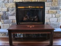 Custom Coffee Table- Walnut Coffee Table With Deer Antler Inlay 2 small