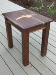 Custom End Table- Walnut With Oak Waterfowl Inlay And Accents 2 small