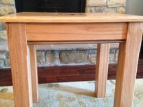 Custom Inlay End Table- Oak With Walnut Deer Antler Inlay And Accents 3 small