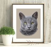 Custom Pet Portrait - 11x14" 2 small