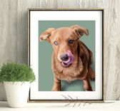 Custom Pet Portrait - 11x14" 2 small