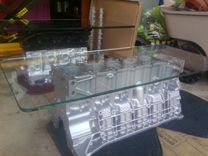 Recycled Bmw 2.8l Aluminum Engine Coffee Table 1 small