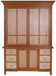 Figured Cherry And Wenge Media Cabinet 2 small