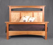 Queen Bed In Cherry And Curly Maple 1 small