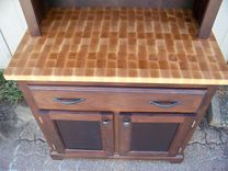 Walnut And Butcher Block Maple Hutch 2 small