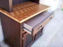 Walnut And Butcher Block Maple Hutch 4 small
