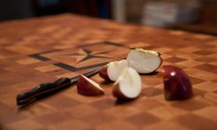 Butcher Block Island In A Kitchen 2 small