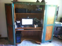 Rustic Computer Armoire 4 small