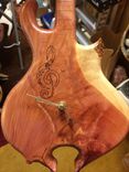 Live Edge Red Cedar Guitar Clock 1 small