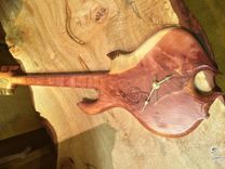 Live Edge Red Cedar Guitar Clock 2 small
