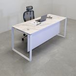 Custom Executive Office Desk, Engineered Stone Top - Aspen Straight Desk 2 small