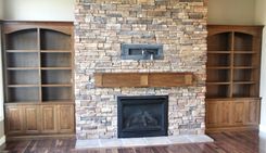 Built-In Bookcases And Fireplace Mantle 3 small