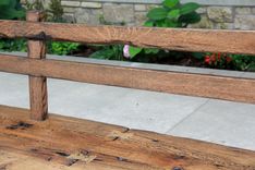 Live Edge Barnwood Bench With Back Rest - 15' Long 6 small